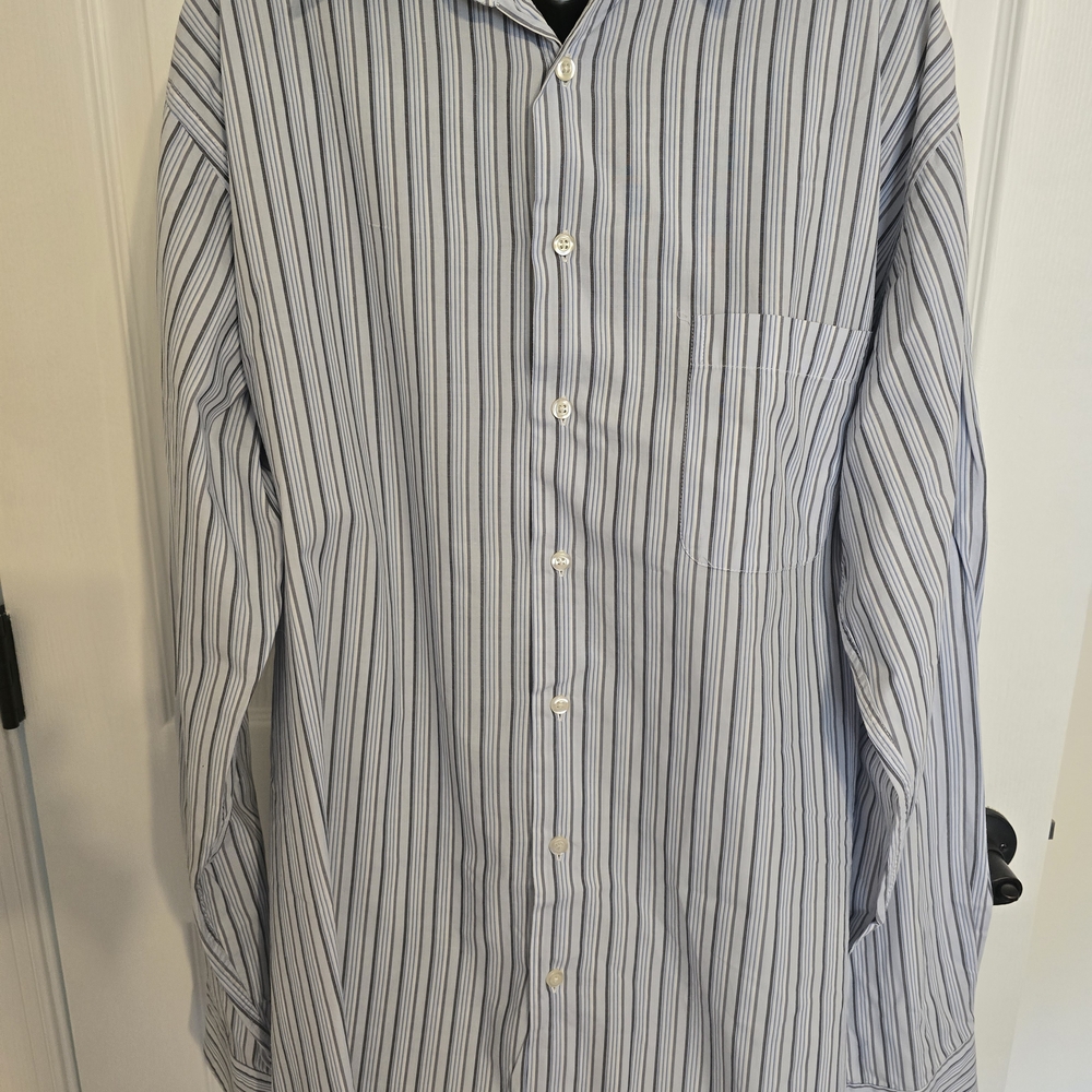 Men's Blue Striped Shirt Size XL Tall Like New